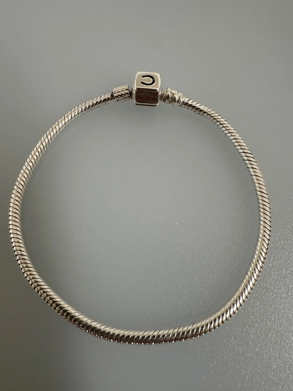 Pandora Silver Snake Chain Charm Bracelet made in Italy - Picture 3 of 8